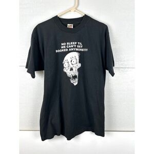 No Sleep Until We Can’t Sleep Anymore Skull black short sleeve shirt men's Large